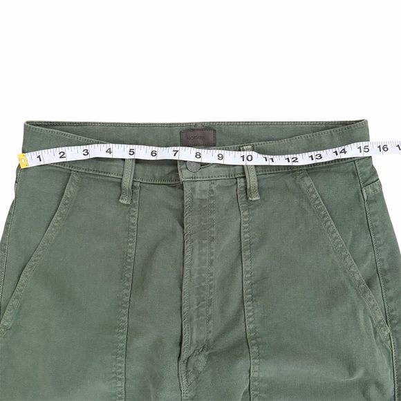 MOTHER The Wrapper Patch Springy Ankle Pants in Chalk Avocado - EUC, Size 31 - Picture 12 of 16